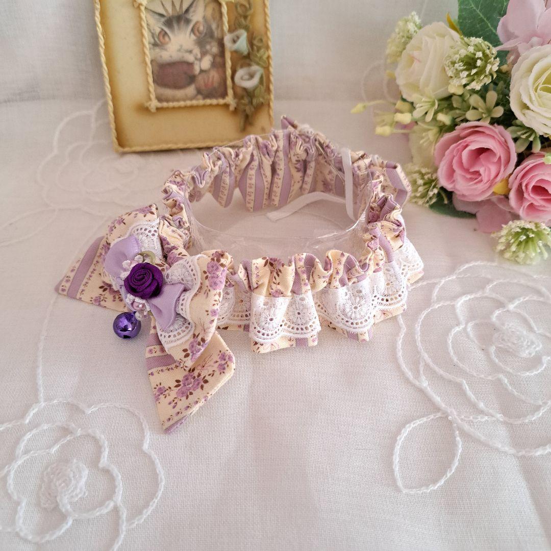 和風短毛シュシュ、わんちゃん猫ちゃん用 短毛シュシュ(ピンク×黒)つまみ