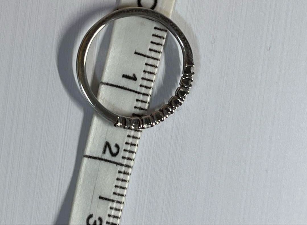 アガット リング 指輪 ピンキーリング シルバー ダイヤ 美品 3号