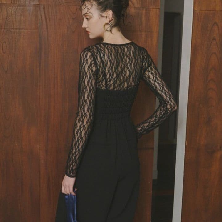 【極美品】 ANDRESD クロスオールインワンドレス オケージョン