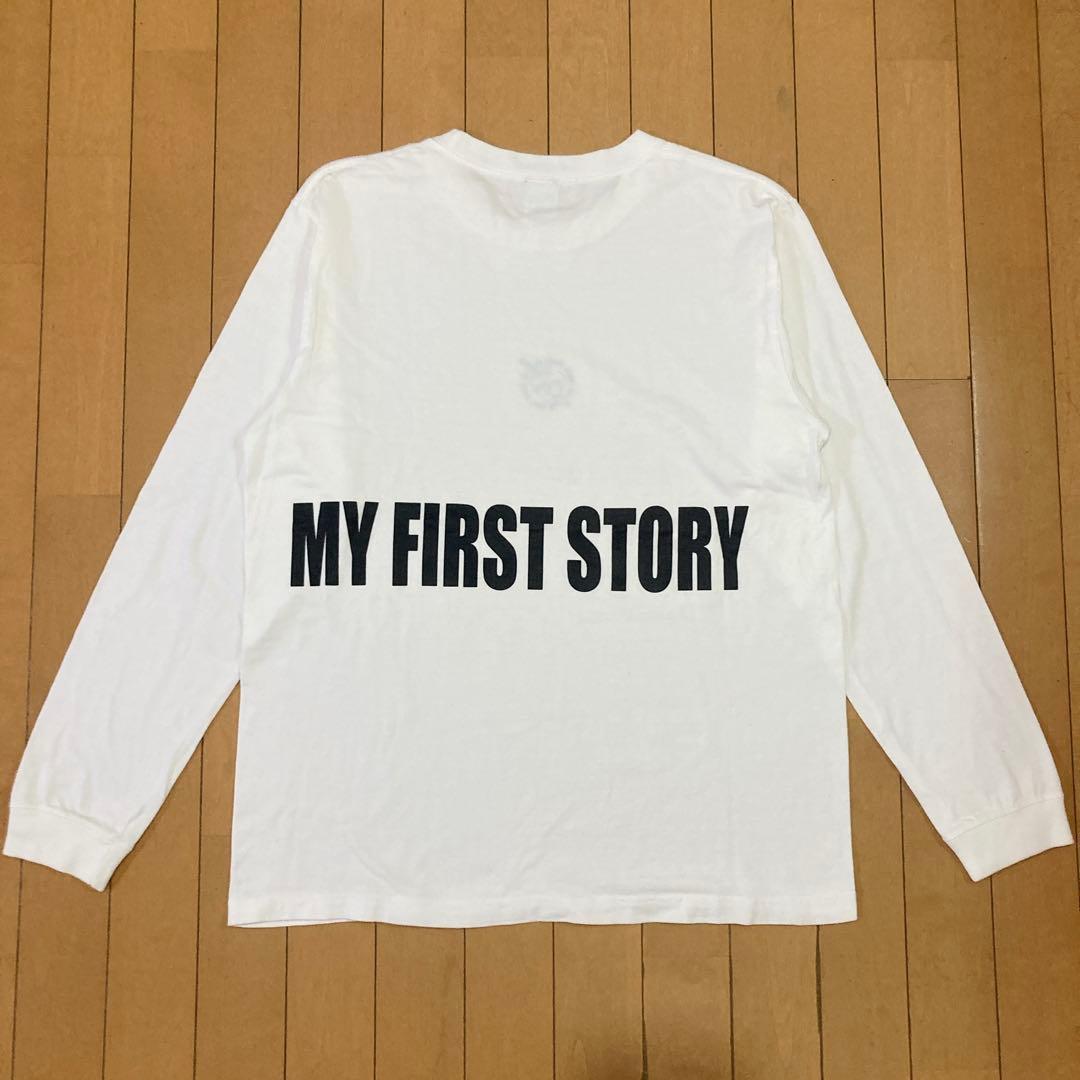 良品】myfirststory マイファス ロングtシャツ ホワイト 刺繍ロゴ