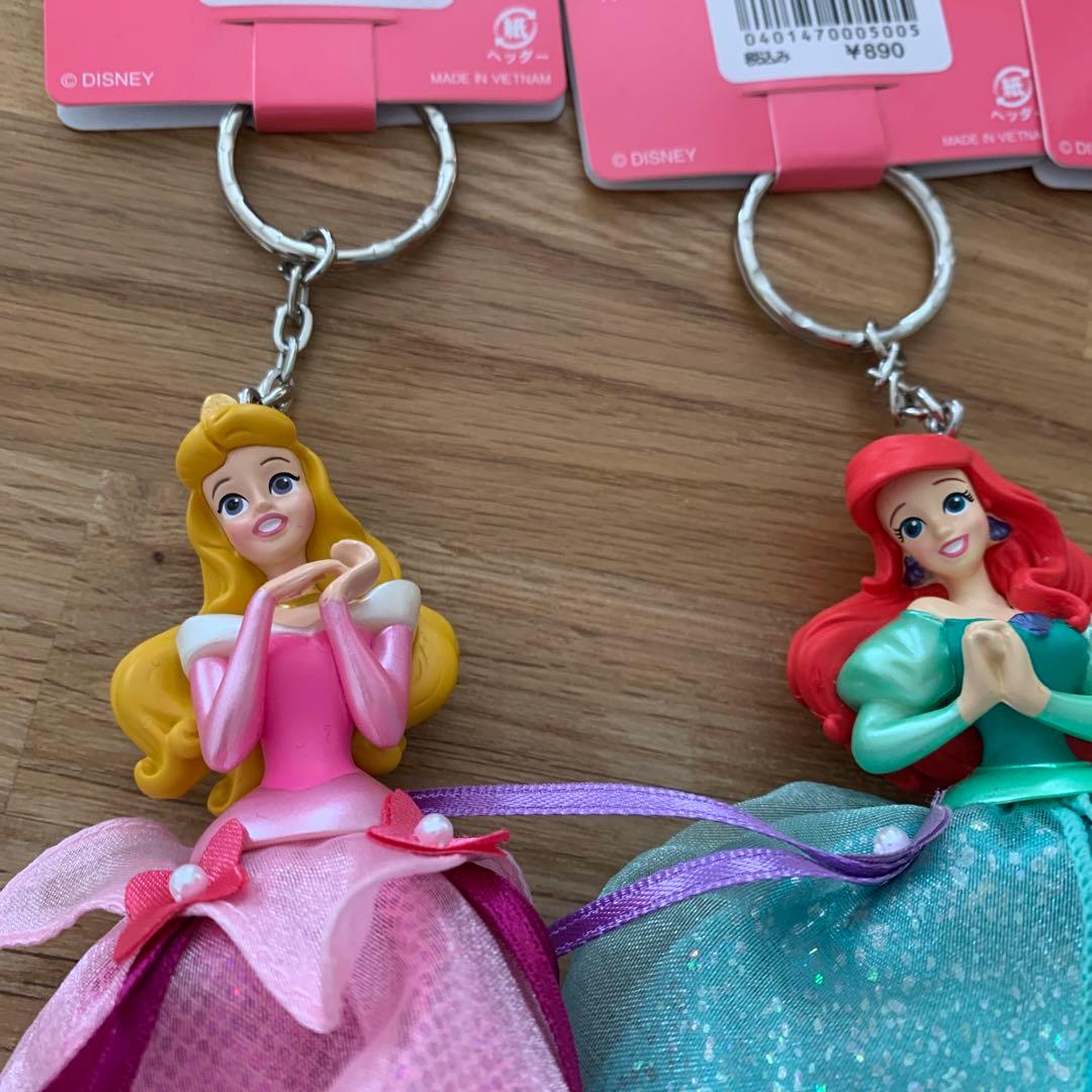 東京ディズニーランド プリンセス キーチェーン キーホルダー 4体