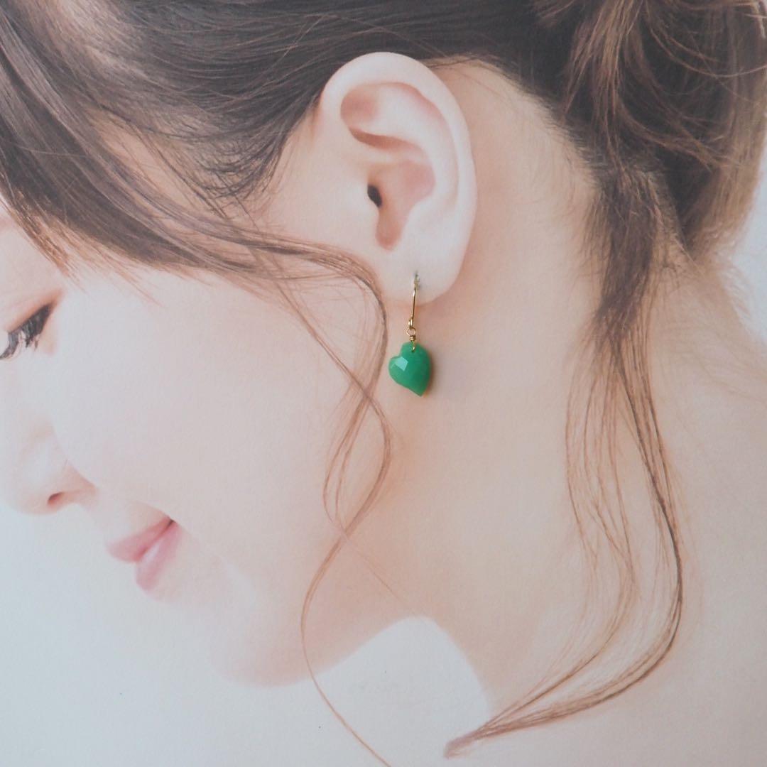 【抹茶】《2点限定》希少チェリーブロッサムアゲートのスクエアゴムブレス