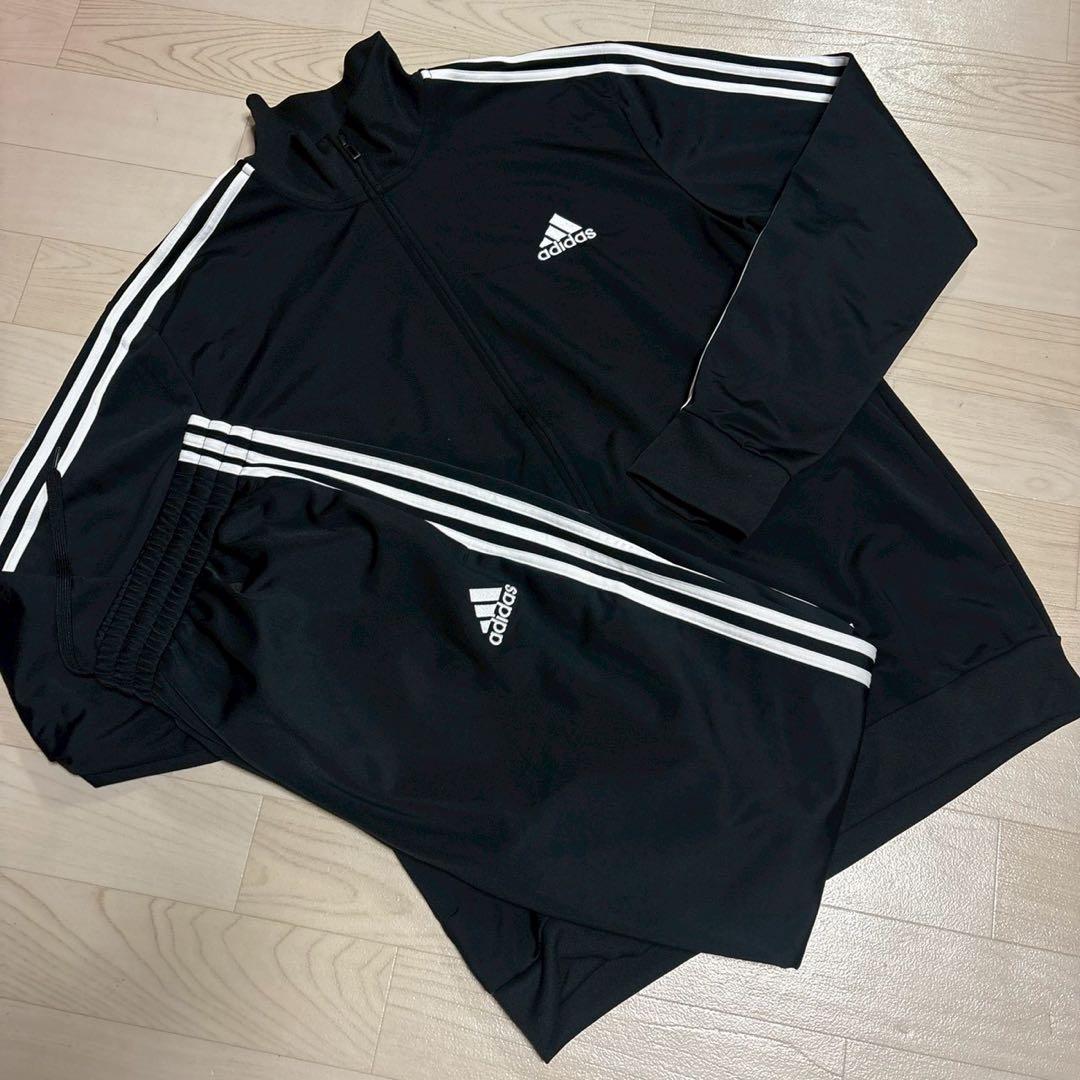 adidas ブラック ジャージセット セットアップ 2XO メンズ 送料無料