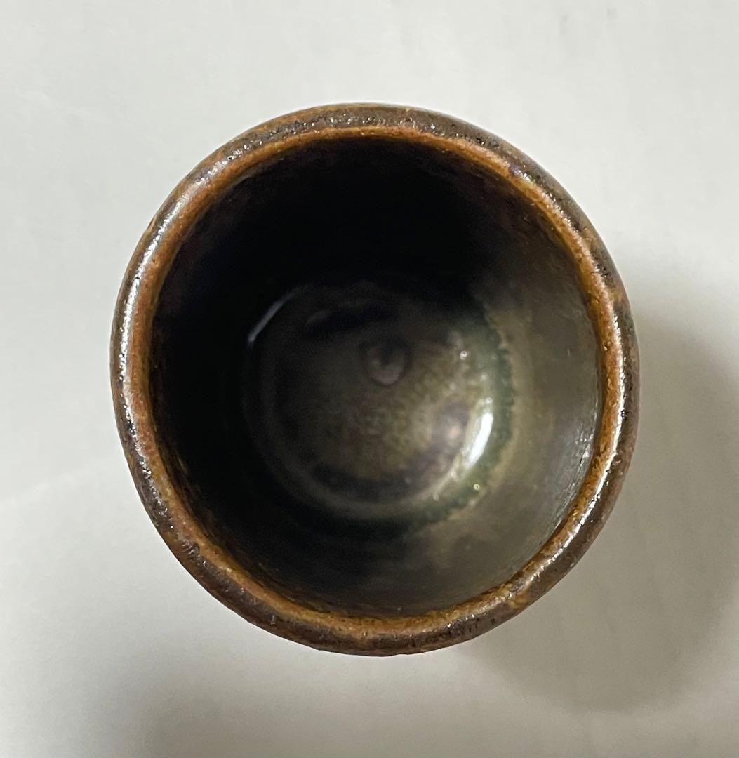 河本五郎 灰釉鳥紋 汲出碗