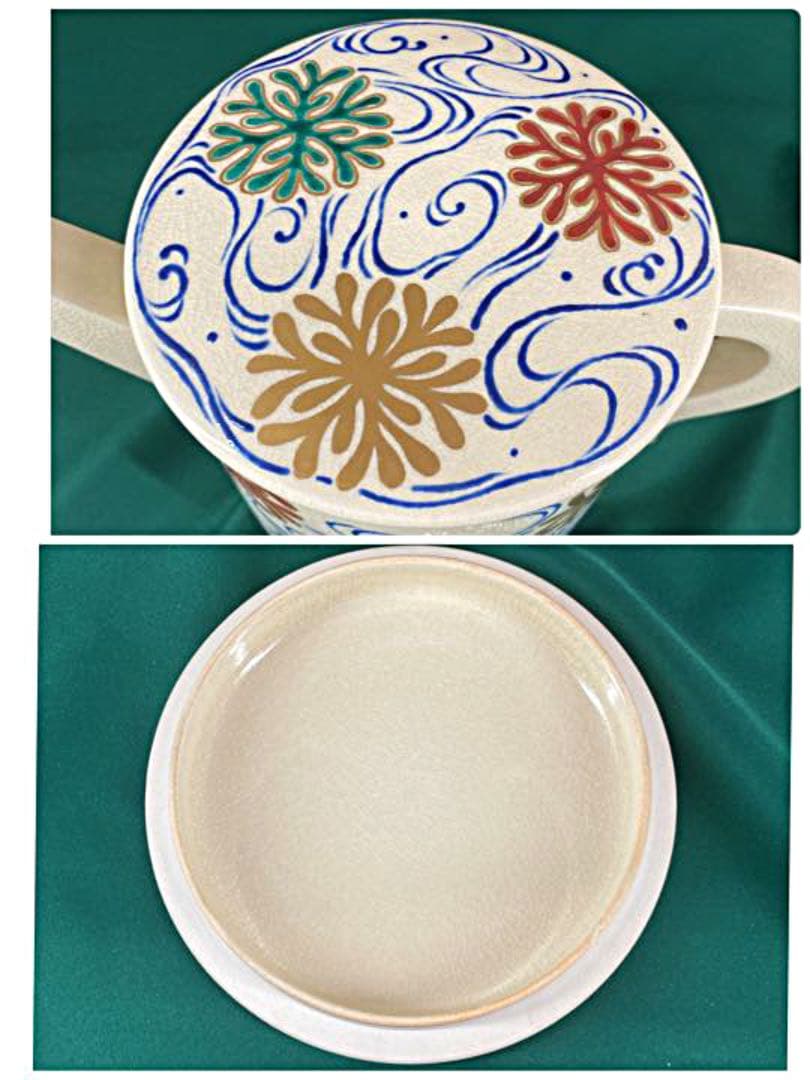 [茶道具] 清閑寺　杉田祥平造　海松波　片口水注　(箱なし) ○