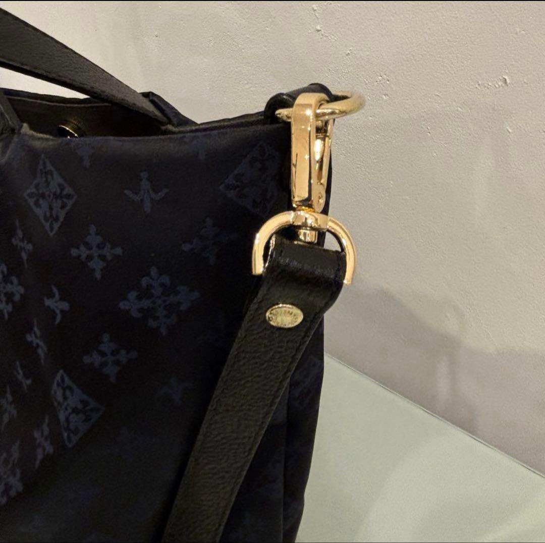 くぅ russet ナイロンジャガード2wayミニトートバッグ ショルダー