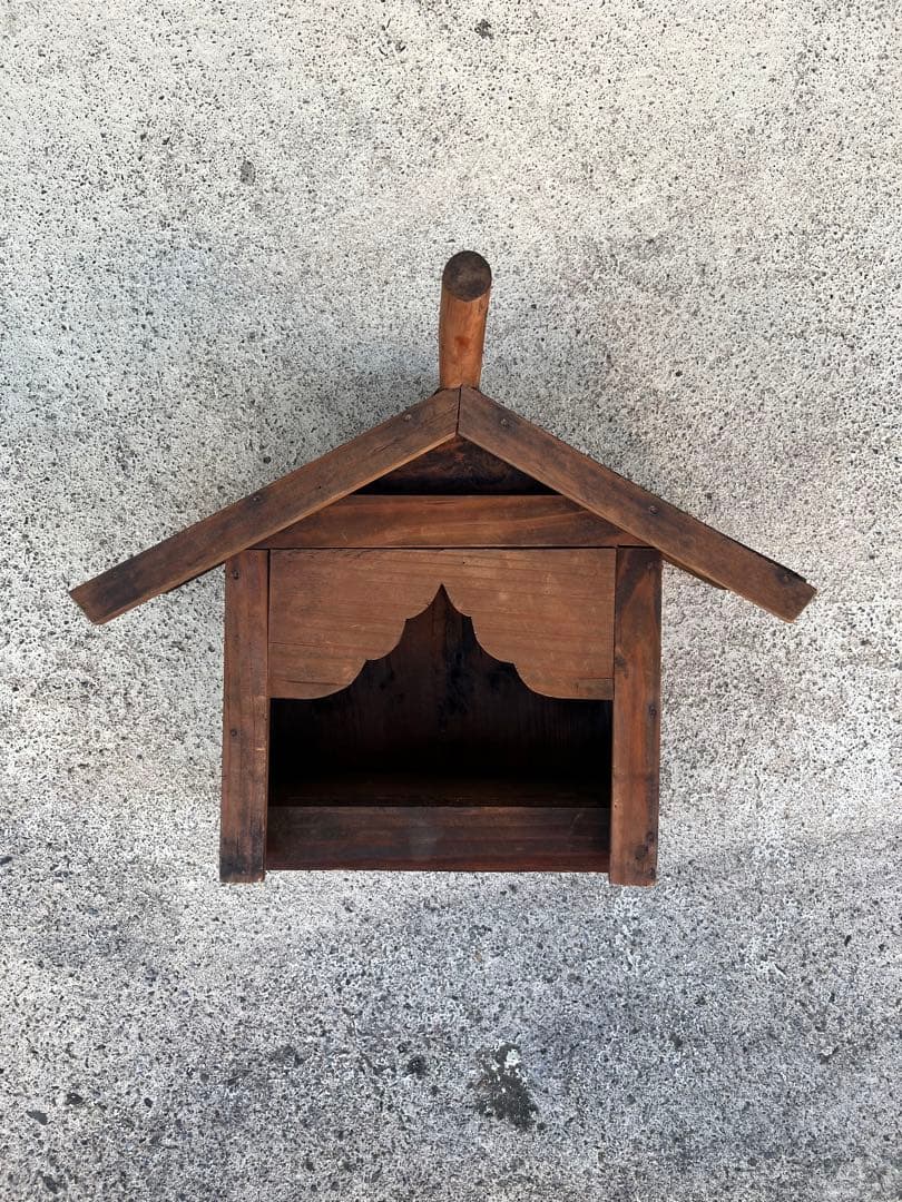 厨子 神棚 木製 時代物 民間信仰 神道 呪物 古物 古道具 古美術 骨董 民藝 時代物 戦前 厨子 民間信仰 呪物 山梨県 神棚 大黒天 仏教美術 骨董 古