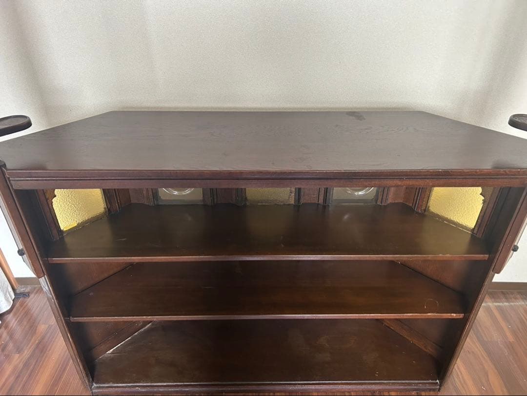 大塚家具 一点物 木製バーカウンター 彫刻入り ダークブラウン - メルカリ