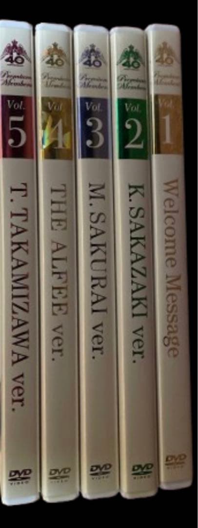 THE ALFEE40周年プレミアムメンバーズDVD5本セット☆リーフレット他付