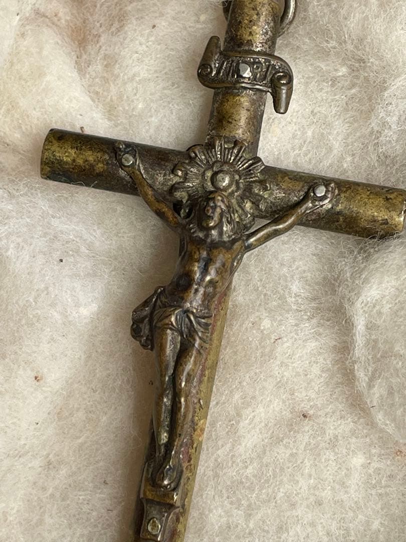 ☆本物☆南ヨーロッパ➕INRl➕ロザリオ/時代物/十字架/ネックレス/キリスト
