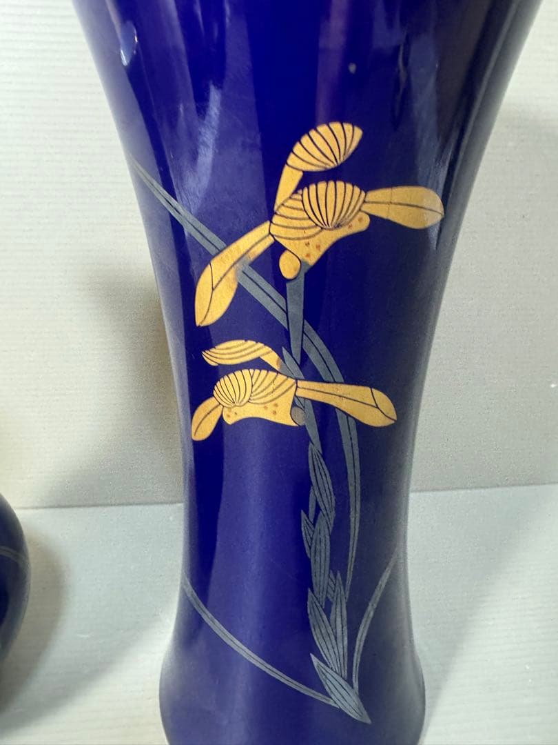 2626 香蘭社 金彩 花瓶 2客