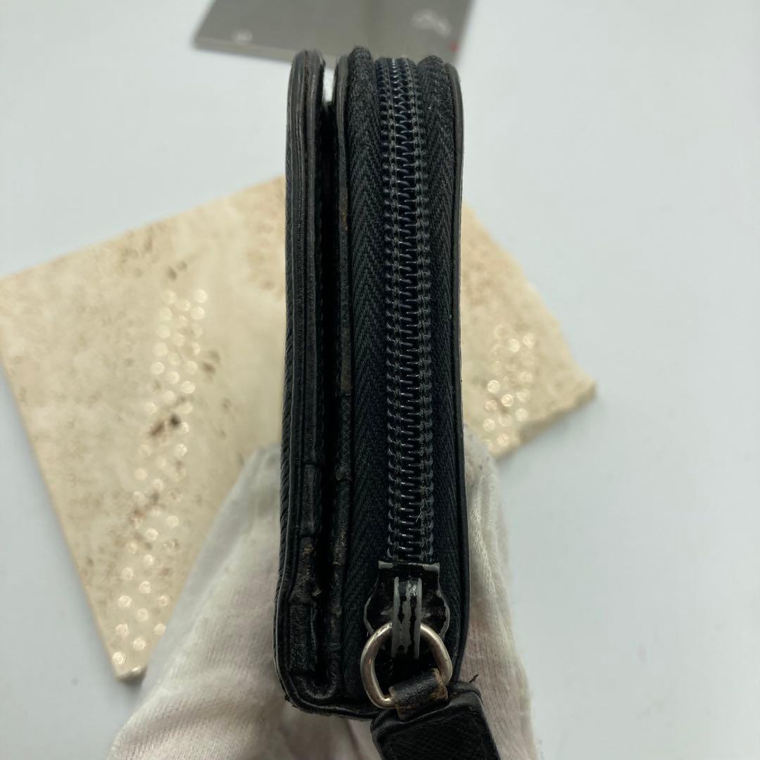 PRADA プラダ　折り財布　ブラック　サフィアーノ　250A