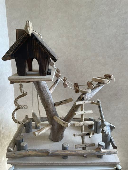 鳥インコ止まり木 流木バードアスレチック 大サイズバードジ