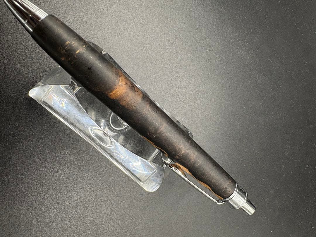 483極上 アフリカンブラックウッド 瘤杢 ツートン 木軸シャーペン