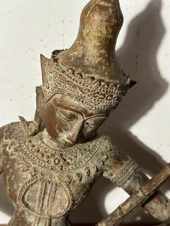 貴重】タイ仏像 19世紀 古銅鍍金仏 ガンダルヴァ