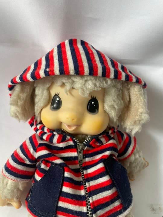 セキグチ 旧ロゴ 仔羊 ぬいぐるみ パーカー付き 当時物 昭和レトロ 羊 ヒツジ