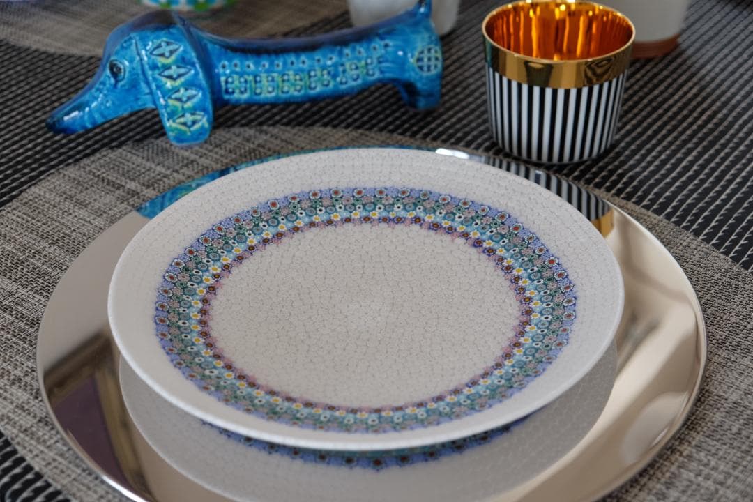 ベネチアンガラス ミルフィオリ 江波冨士子 茶碗 舩木倭帆/黒木国昭