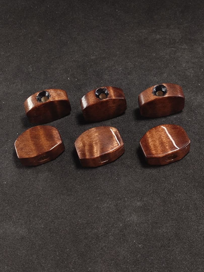 注文分）ウッドパーツ4種/カーリーメイプル材 ダークブラウンクリア