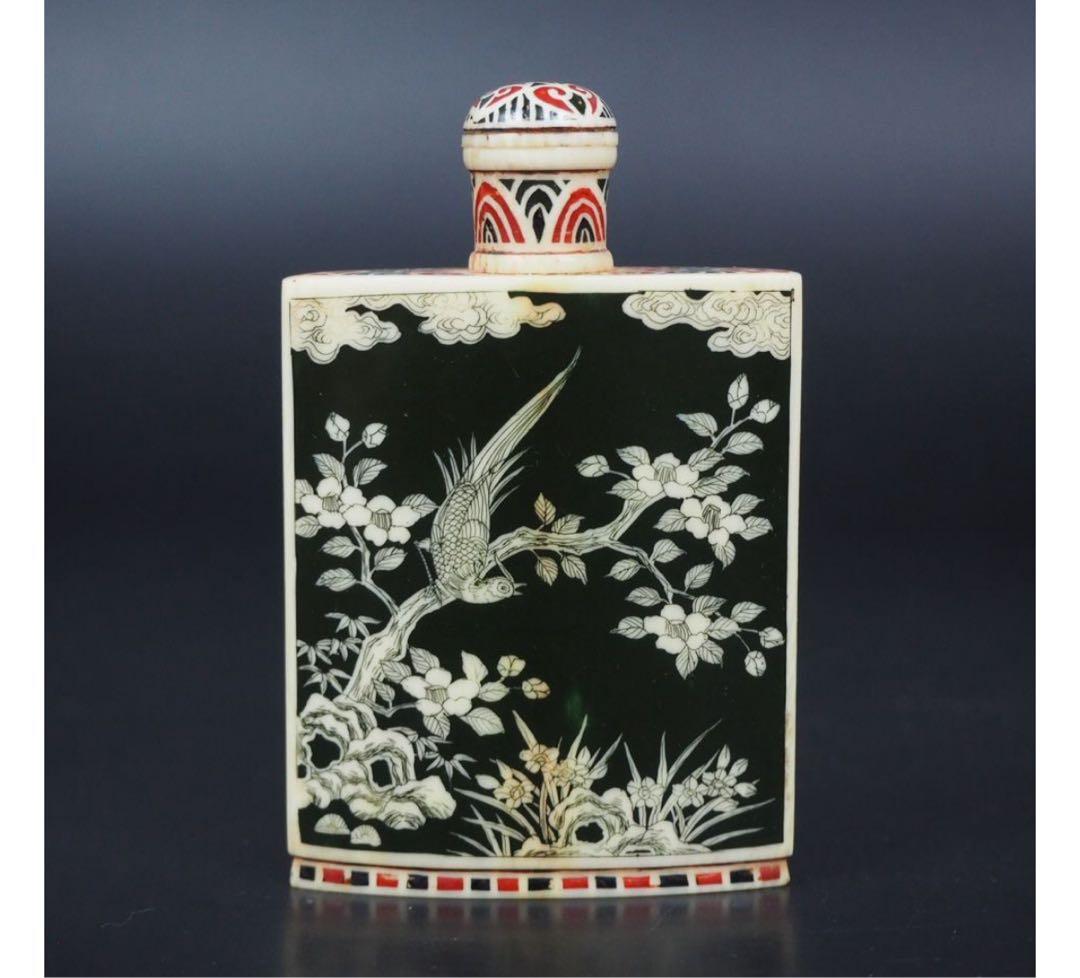 送料無料 『乾隆』款 細密彫 花鳥人物図鼻煙壺 72g 中国古玩 - メルカリ