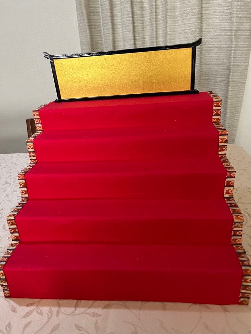 小さな木目込み雛人形　段飾り　アンティーク