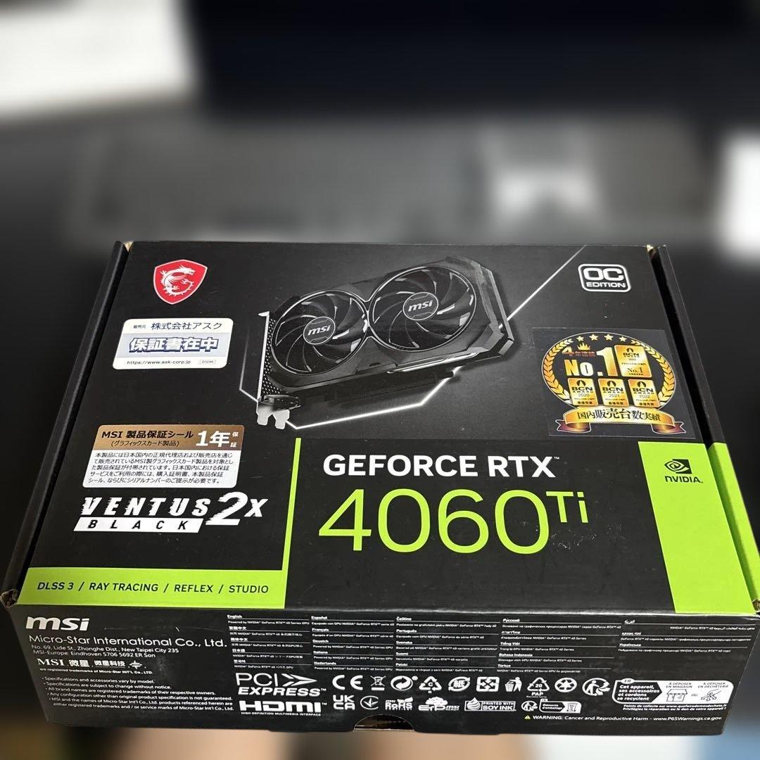 【16GB】MSI GeForce RTX 4060Ti MSI GeForce RTX 4060 Ti GAMING X 16G