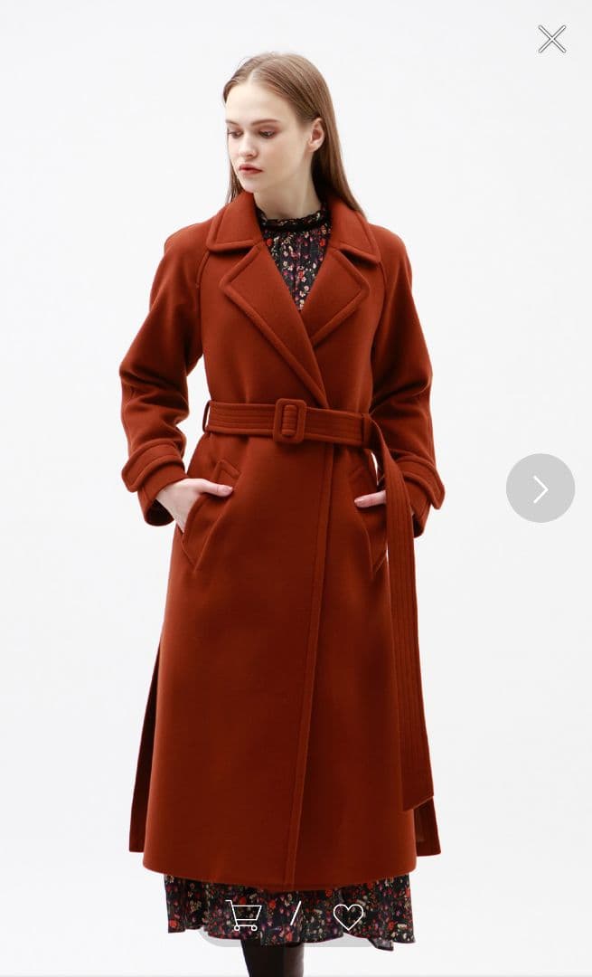 LOVELESS ラブレス チェスターコート ブラウン 中村あんさん着用モデル