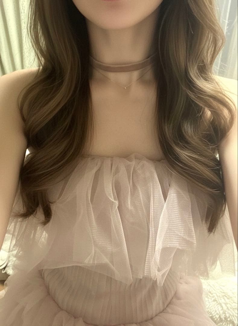 【みゆ】薄ピンクのカラードレス（パニエセット）/フォトウエディング