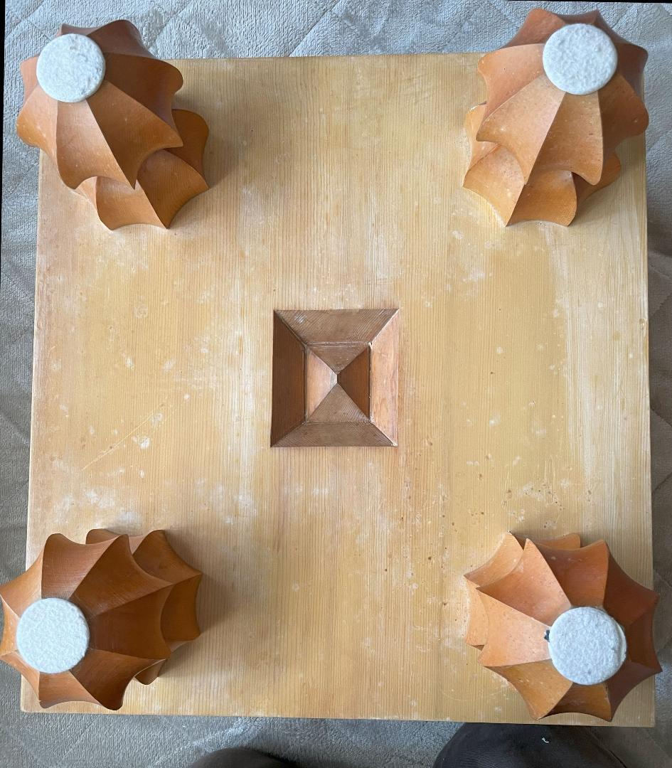 (超お得！！) 桐蓋付新榧天然木碁盤6.7寸 天然漆線引