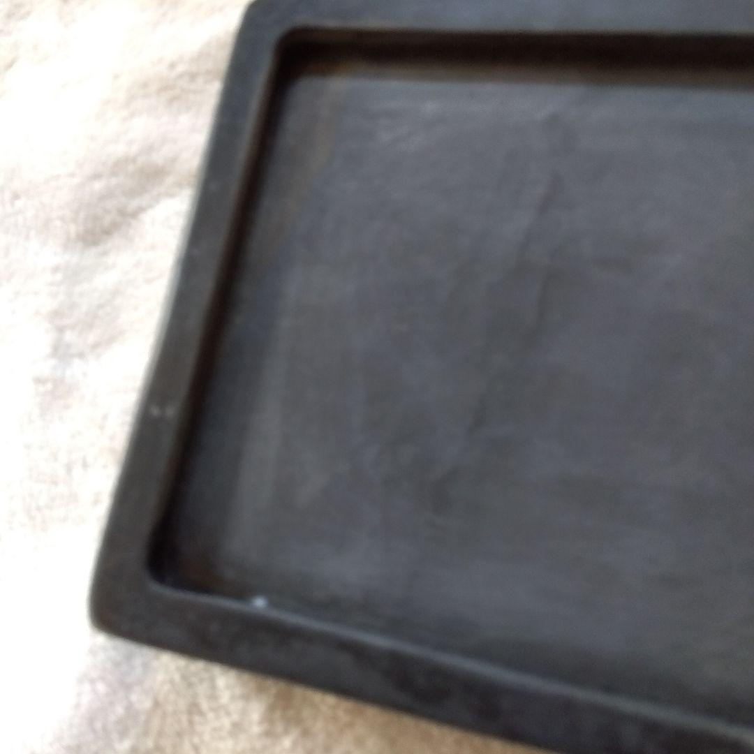 黒石製硯　硯箱 文鎮付き　準端渓