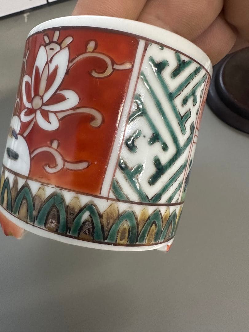 文平造 青花 五客 青い花の茶碗5個セット 中国 磁州窯 青花 5.5寸碗