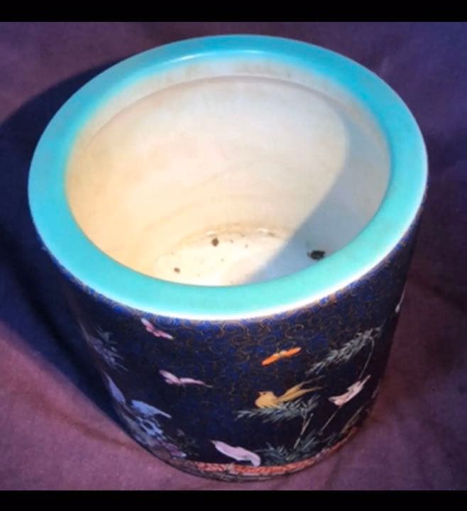 大清乾隆年製　花鳥文筆頭