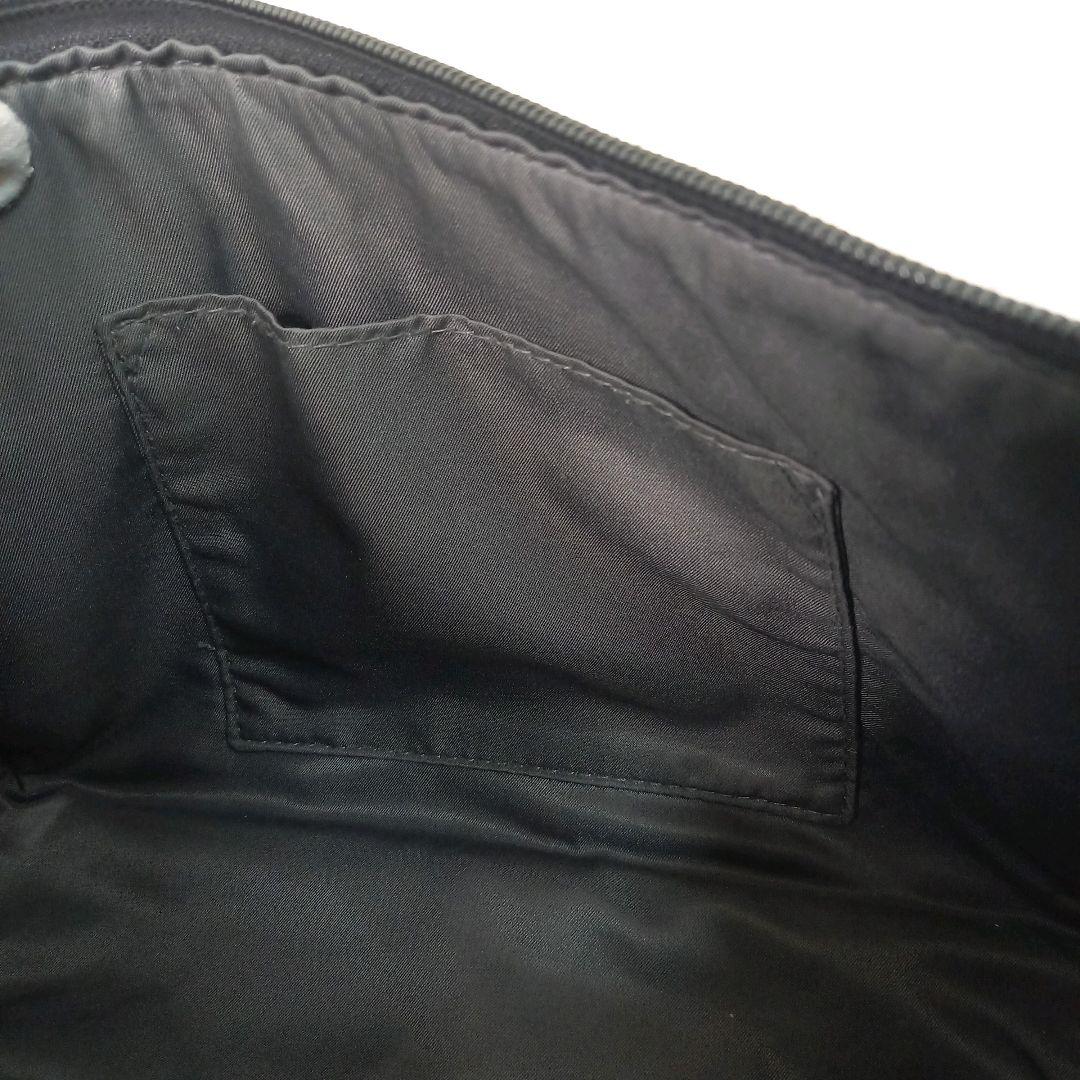 【美品】イアパピヨネ 柄ワイドテープショルダーバッグ ダルメシアン ブラック 黒