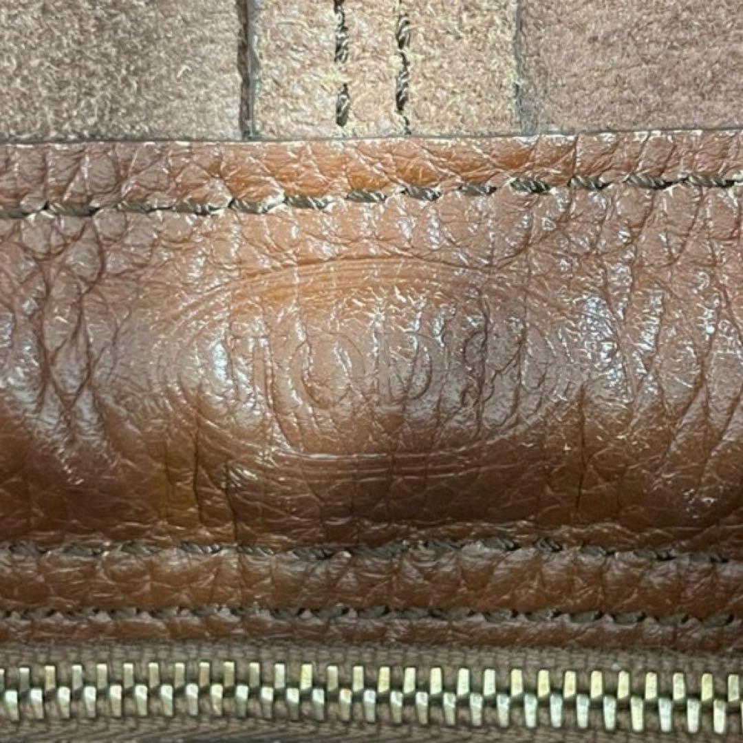 【美品 人気モデル】トッズ ハンド Dバッグ ロゴ レザー 本革 ブラウン 金具