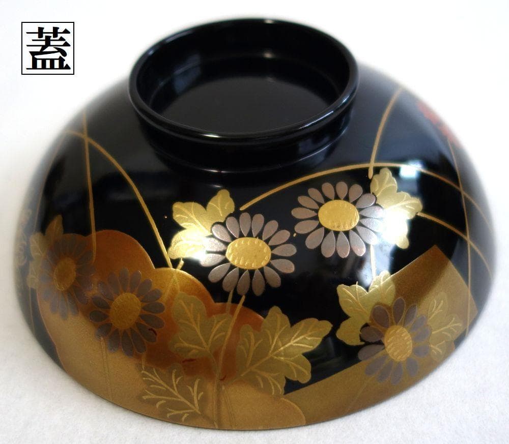 輪島塗 秋草 蒔絵 吸物椀 ５客