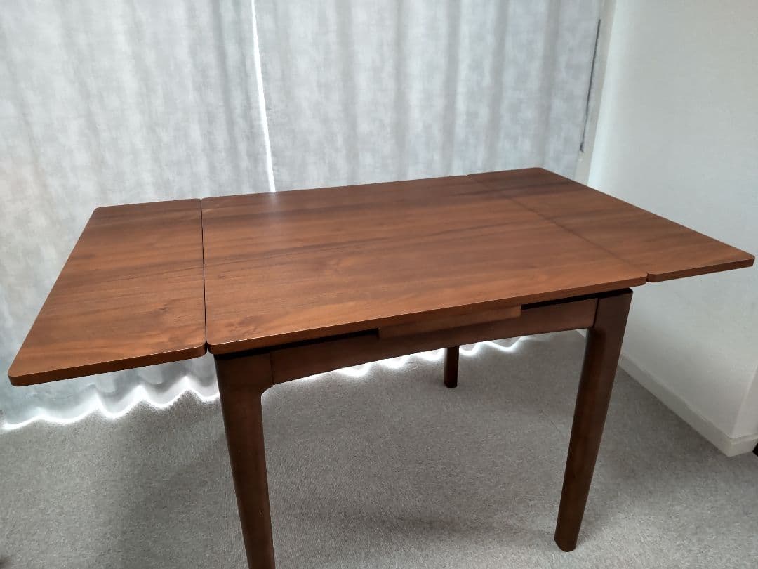 Unico ウォールナット 拡張 ダイニングテーブル