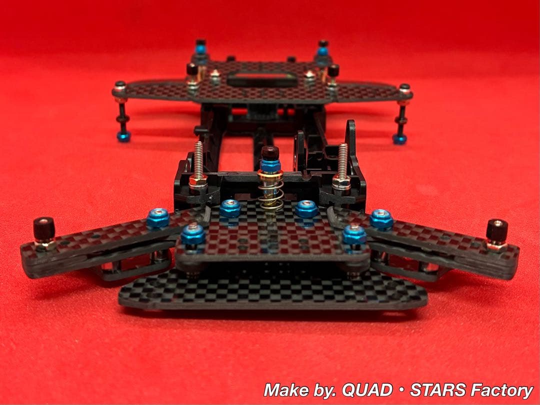 【ミニ四駆・VZ用】2軸ATスライドダンパー＋フロント提灯＋1軸リヤアンカー