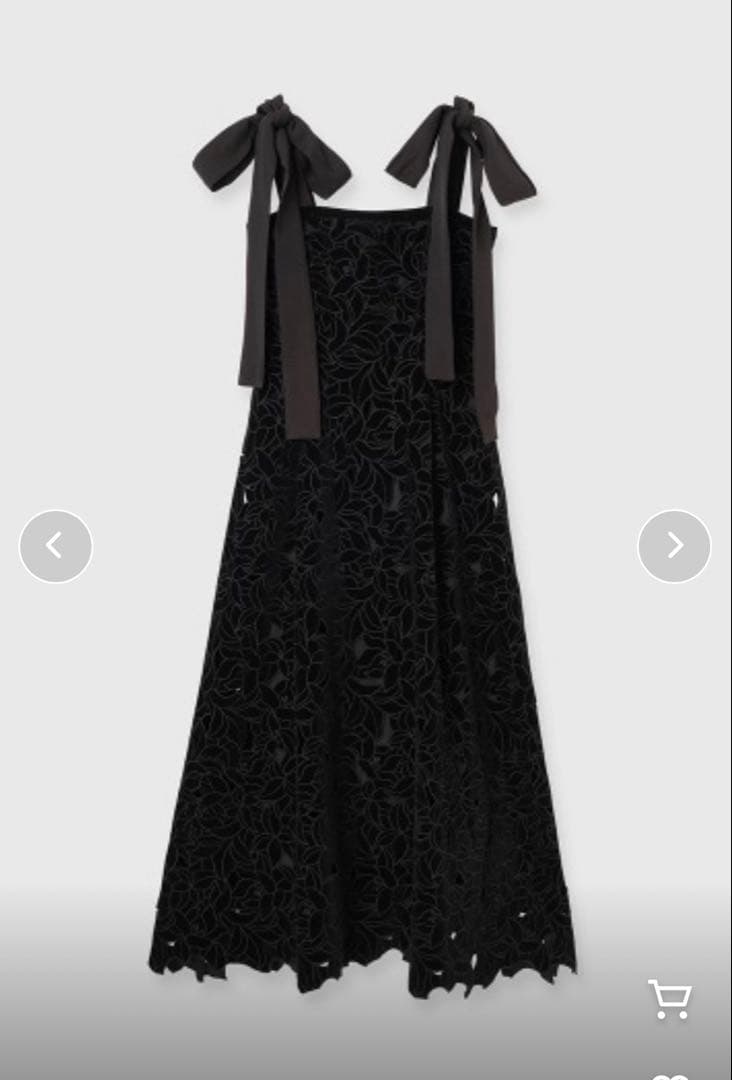 eimy 刺繍パーティードレス ベロアドレスワンピベロアカットワークワンピース