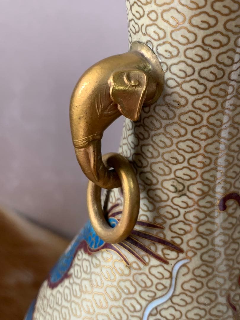 人気 商品 通販ホビー・楽器・アート - 中国美術 民国期 七宝 龍紋花瓶