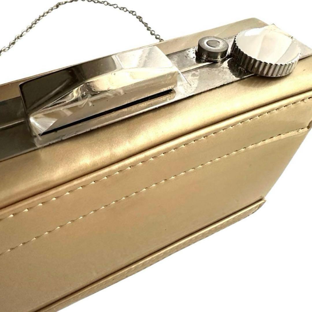 ショルダーバッグ　カメラデザイン　クラッチバッグ　カメラ型　パーティバッグ