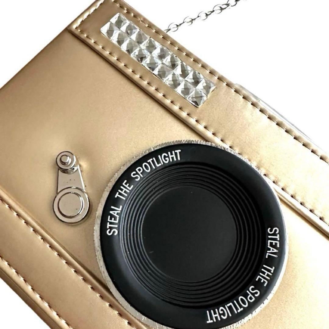 ショルダーバッグ　カメラデザイン　クラッチバッグ　カメラ型　パーティバッグ