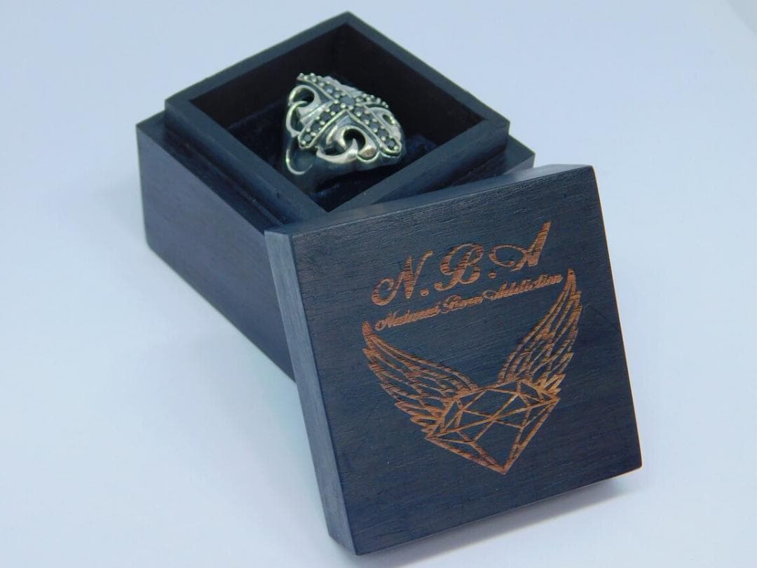 21号　新品　ナチュラルボーンアディクション　クロス　リング　指輪　ブラック