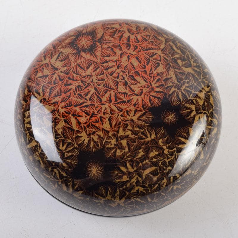 茶道具　一宮定良作　蒟醤（キンマ）塗　香合　共箱　V　9035