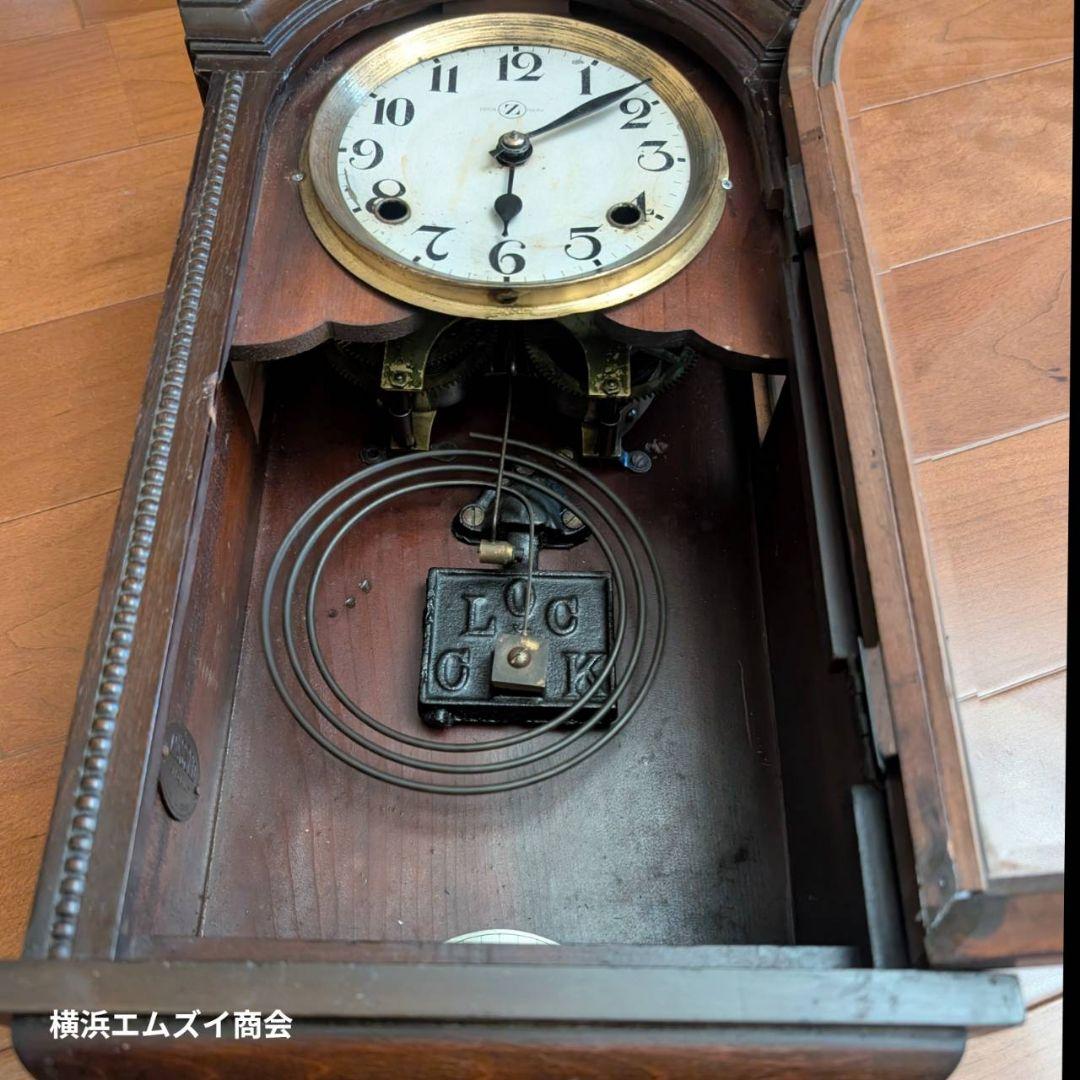 古時計　掛時計　アンティーク掛時計　宮型掛時計