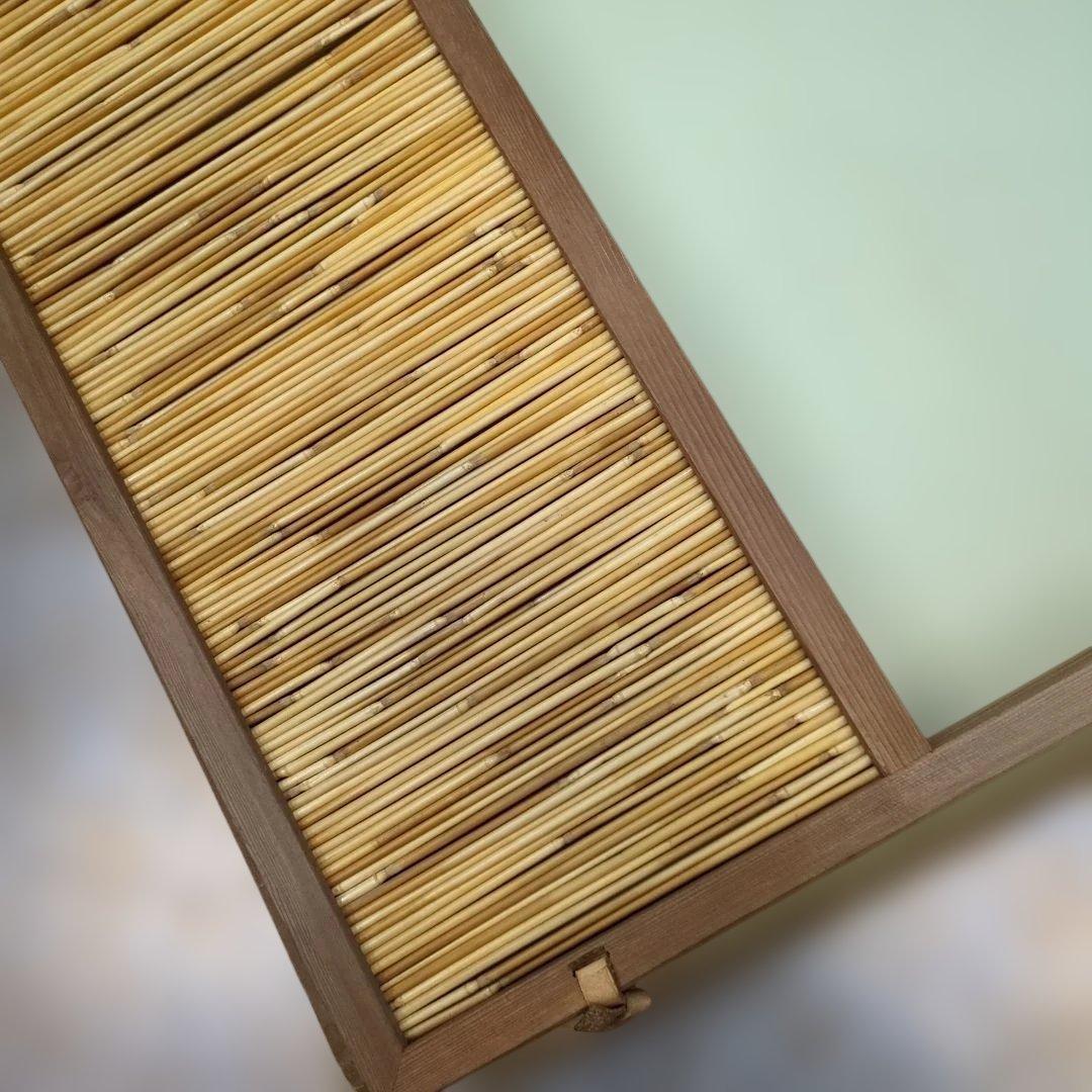 風炉先屏風 簾 透かし すだれ 衝立 間仕切り 茶道具 紙箱 小ぶり 垂れる