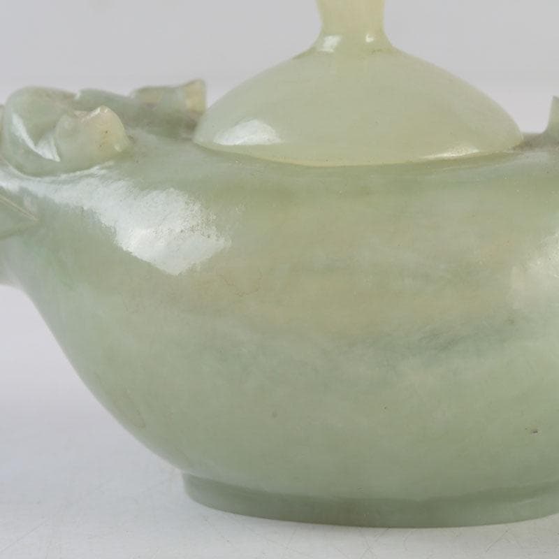 中国 書道具 玉石彫刻 神獣刻 水滴 V 9592 美術品・アンティーク