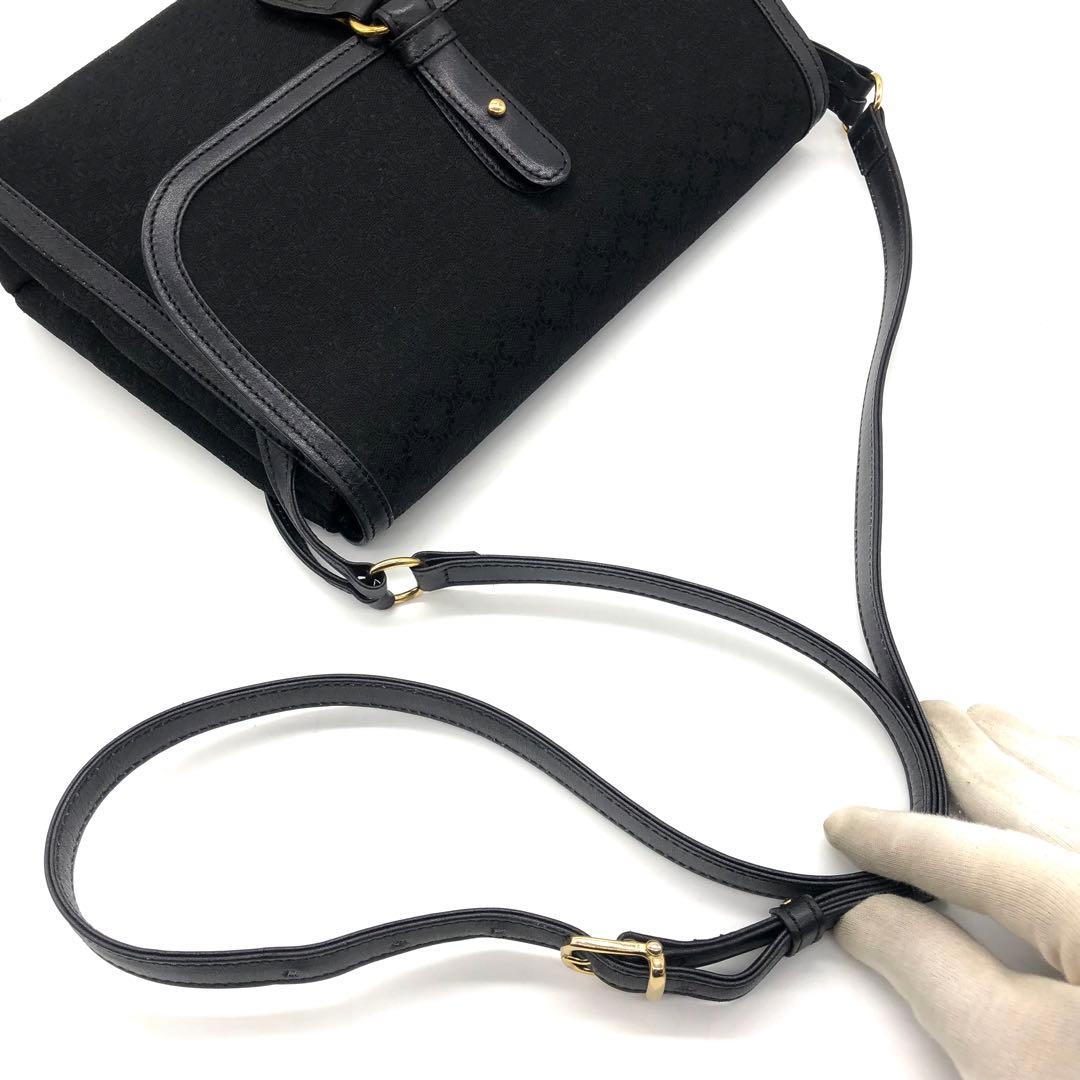 【希少/美品】CELINE ショルダーバッグ トリオンフ ジャガード ブラック