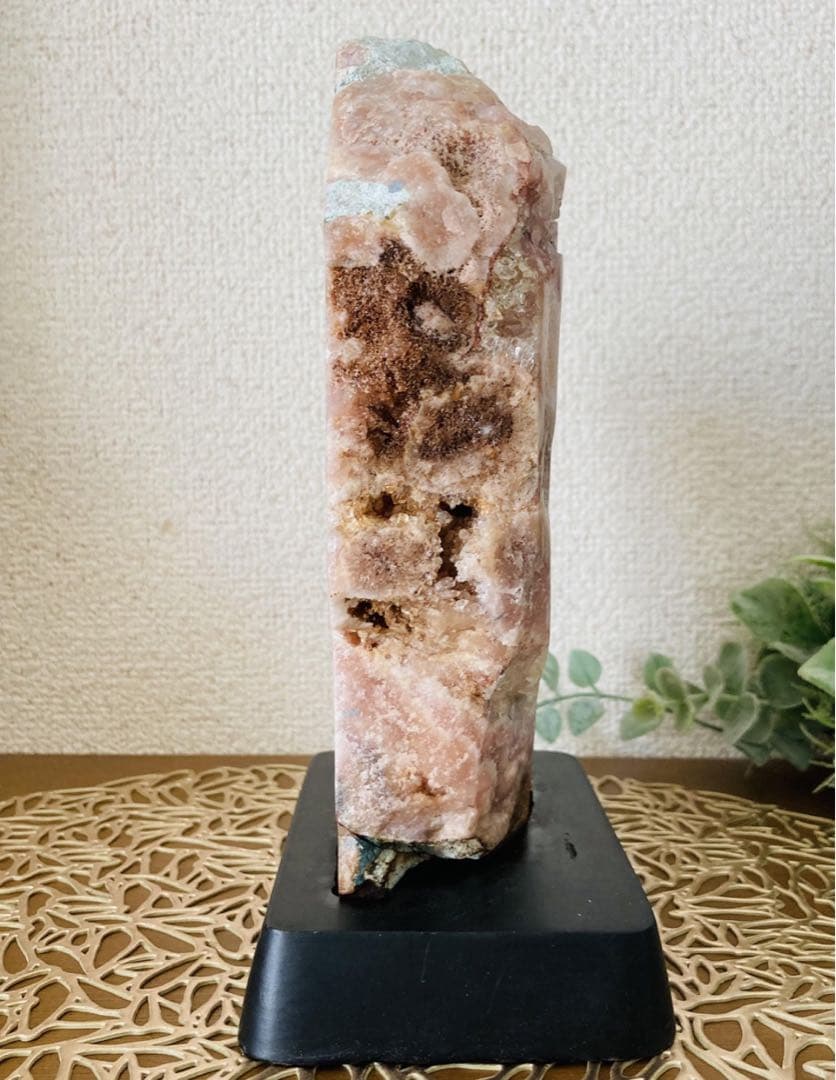 希少】 特大 ピンクアメジスト✨ 晶洞 原石 台座付き 置物