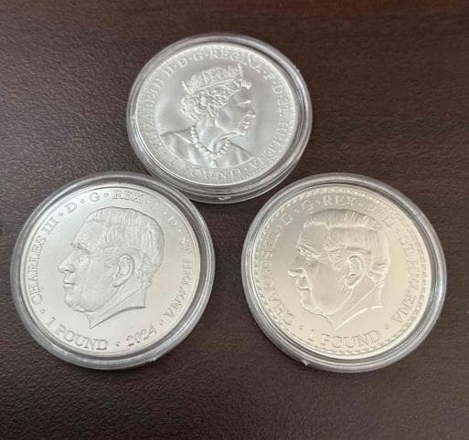ウナとライオン2022、2023、2024年3枚セットセントヘレナ銀貨