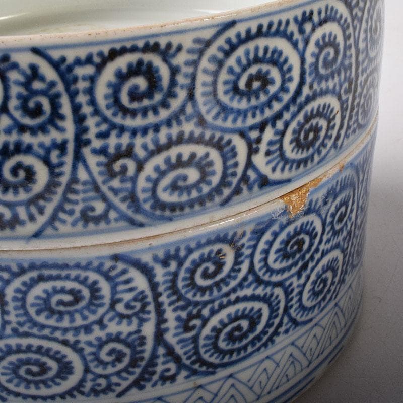 伊万里焼 古伊万里 染付 蛸唐草文 四段重箱 C R8464Hの通販はau PAY