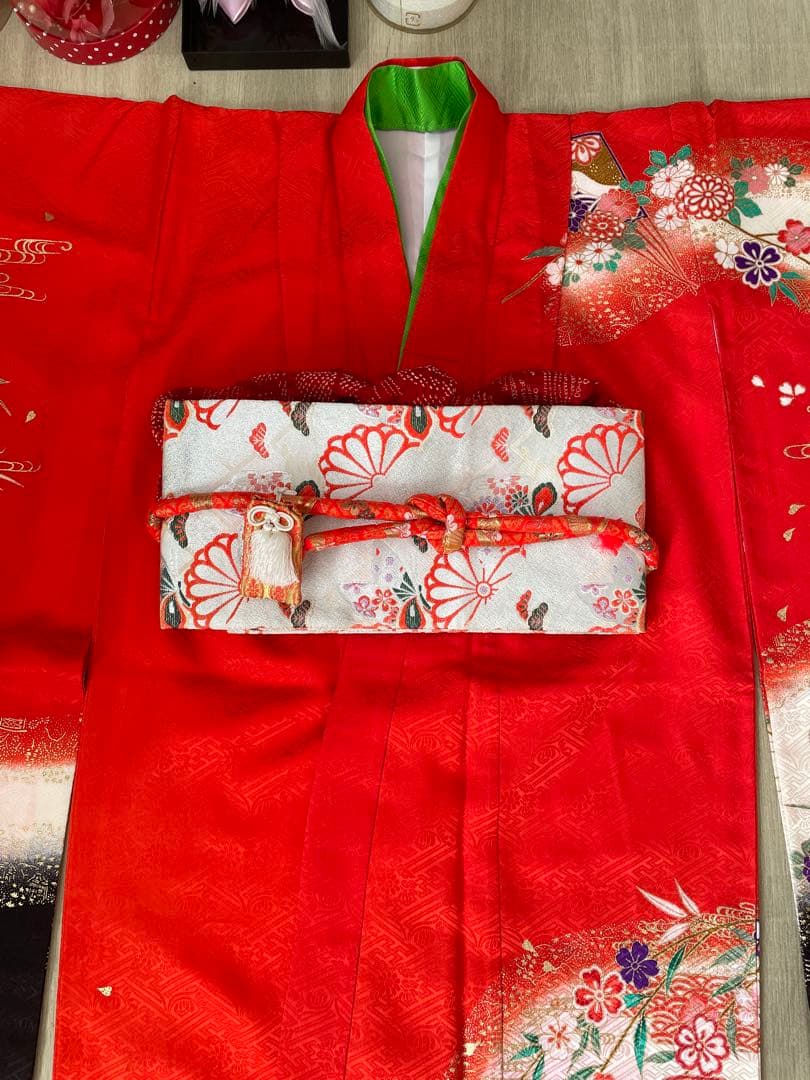 七五三　7歳　女の子　着物と小物セット